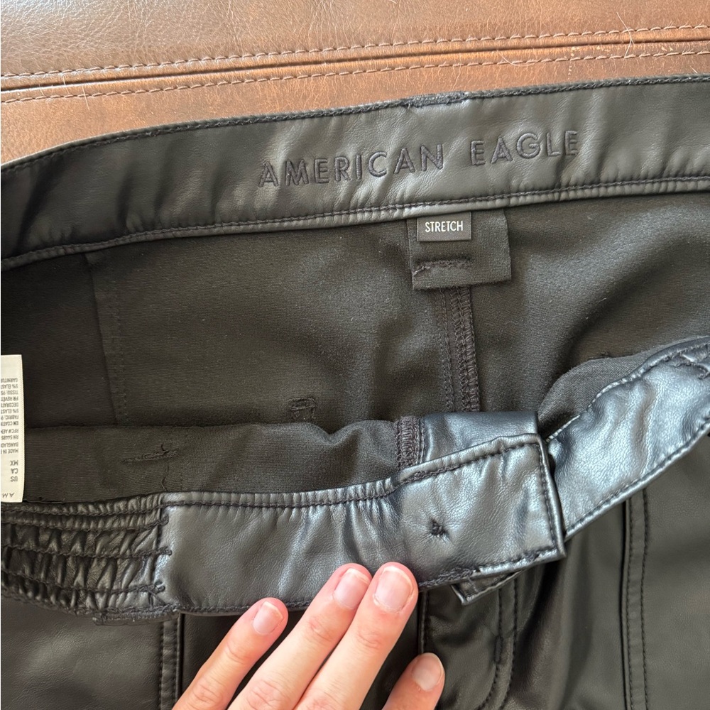 American Eagle Leather Cargo Pants - image 2